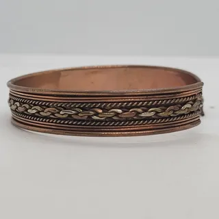 Photo of Vintage Braided Copper and Brass Tone Cuff