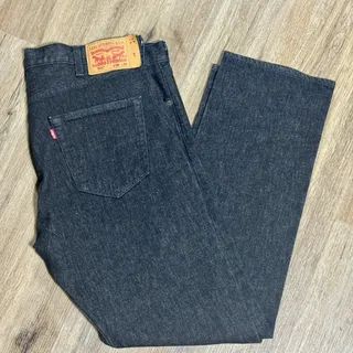 Photo of Vtg Levi's 501 Button Fly Jeans Mens 38x32 Black Dark Wash Straight Leg Denim