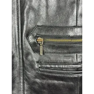Photo of Vtg Superior NY Collection Black Leather Jacket Women’s L Quilted Lining USA