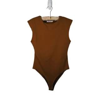 Photo of REORIA High Neck Sleeveless Bodysuit Womens M Fall Stretch Layering Minimalist
