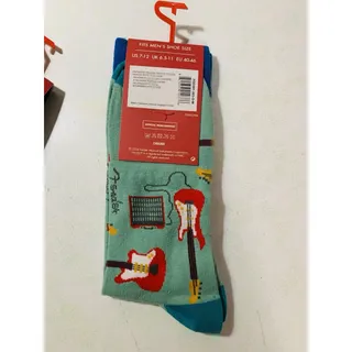 Photo of Fender Guitar Socks Men’s Size 7-12 Rock Music Novelty Crew Gift