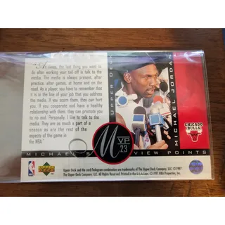 Photo of Michael Jordan 1997 Upper Deck #VP9 - View Points - NBA - Jumbo