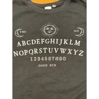 Photo of Ouija Graphic Sweatshirt XXL Black Charcoal Goth Witchy Occult Whimsygoth