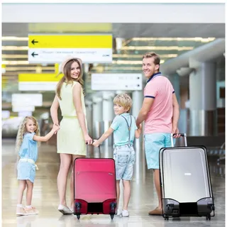 Photo of KSSZZCO 3-Piece Thick Clear PVC Luggage Cover Protector Set 20 24 28