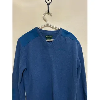 Photo of Beretta Wool Sweater Mens Size Small Blue Knit Pullover Jumper Made in Italy