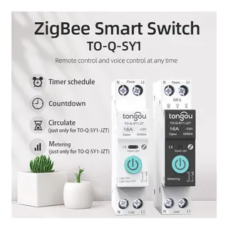 Photo of TONGOU Zigbee Smart DIN Rail Switch 16A 230V Metering TO-Q-SY1-JZT