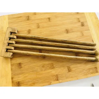 Photo of Vintage Wooden Swing Arm Towel Rack 4 Bar Wall Mount Farmhouse Primitive Kitchen