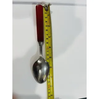 Photo of Vintage Apple Red Bakelite Tablespoons Set of 3 Stainless Flatware 7.5"
