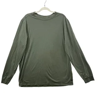 Photo of Good Man Brand Size XXL Long Sleeve T-Shirt Crew Neck Olive Green Soft Cotton