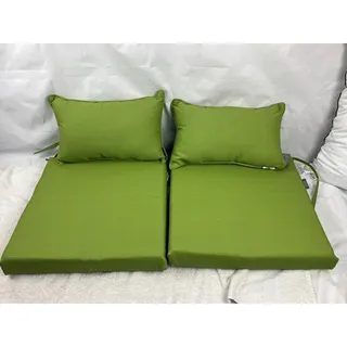 Photo of Pillow Perfect 4-Piece Outdoor Cushion & Lumbar Pillow Set - Green - Patio Decor