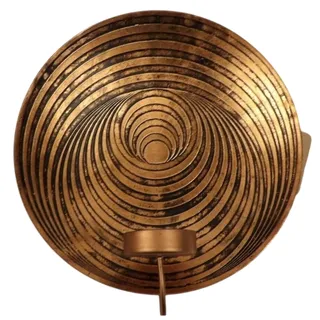 Photo of Copper Iron Plate Wall Sconce Tealight Candle Holder Etched Decor