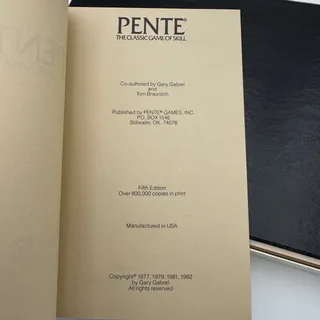 Photo of Vintage Pente 1982 Board Game Never Used NOS
