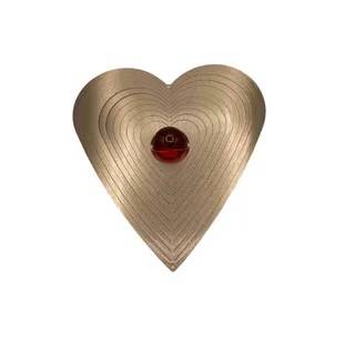 Photo of Cosmo Wind Spinner - Mirror-Finished Stainless Steel with Amber Glass Ball