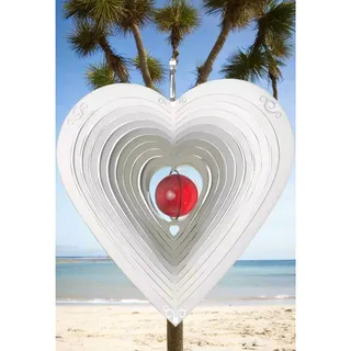 Photo of Cosmo Wind Spinner - Mirror-Finished Stainless Steel with Amber Glass Ball