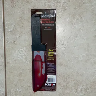 Photo of SCREAM 4 GHOST FACE BLOODY MINI MACHETE HORROR HALLOWEEN COSTUME PROP