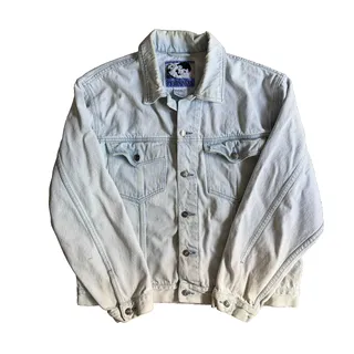 Photo of Today's News Vintage Acid Wash Denim Jacket Men's Large 80s 90s Jean