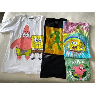 Photo of 4 Nickelodeon Spongebob Squarepants Patrick Squidward t shirts size M