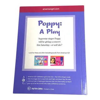 Photo of American Girl Sleepover Pjs Accessory BOOK Poppy A Play Inner Star Singer Story