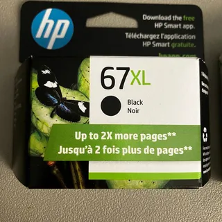 Photo of Genuine HP 67XL Black + 2 HP 67 Tri-Color Ink Cartridges – New Sealed Bundle