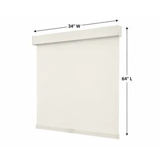 Photo of Cordless Blackout Roller Shades, Thermal UV, Valance, Free-Stop, 34”x64”, Beige