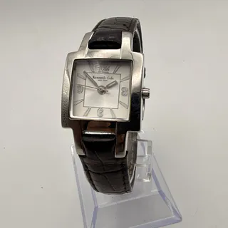 Photo of Stylish Kenneth Cole New York Square Dial Stainless Steel Watch Working