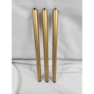 Photo of 3 Gold Table Legs Tripod Stool 16" Screw On