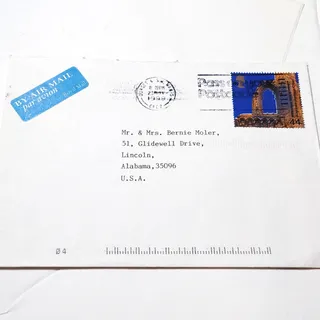 Photo of 1999 Royal Mail Airmail Cover to USA 44p St Andrews Millennium Stamp