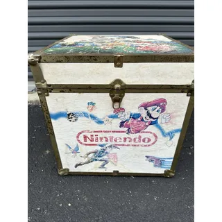 Photo of Vintage 1980s Nintendo Zelda Super Mario Bros Toy Chest/Storage Box Rough Shape