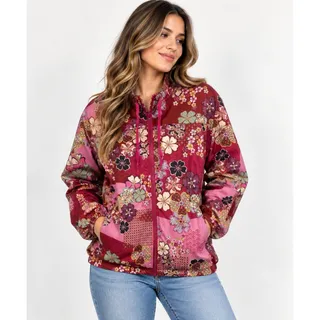 Photo of Johnny Was Bee Active Womens Yama Floral Patchwork Full Zip Jacket Size Large