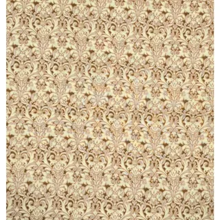 Photo of Cotton Fabric 36x42 1 Yd Reproduction Vibe Yellow Brown Quilting Scrollwork
