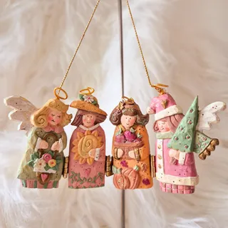 Photo of Vintage Kurt S. Adler Angel Heights Four Seasons Hinged Christmas Ornament