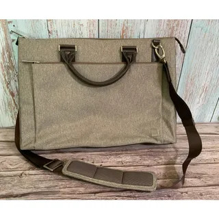 Photo of Moshi Brown Canvas Diaper Bag Convertible Backpack Messenger Tote Crossbody