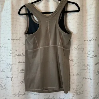 Photo of prAna Womens Medium Brown Tank Top Athleisure Workout Gym Activewear
