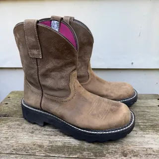 Photo of Ariat Fatbaby 7B Brown Bomber Pull On Crepe Sole Cowgirl Boots 10000822