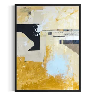 Photo of Original Mixed Media Modern Art Colllage Painting 18x24 "Monopsony" Signed