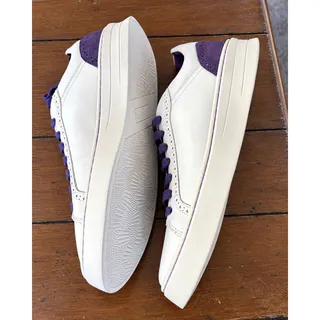 Photo of Robert Graham The Nightcap Sneakers White Purple Leather Men 9