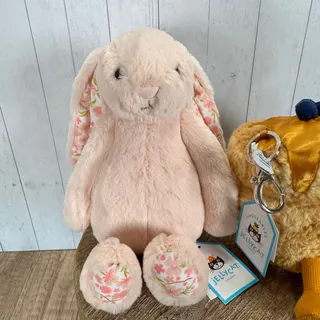 Photo of Bundle Set of 2 Jellycat Pancakes Bag Charm Small Blush Bunny Cherry Authentic