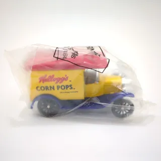 Photo of VTG Kellogg's Cereal Premium Toy Delivery Truck Set 4pc NIP Pops Frosted Flakes
