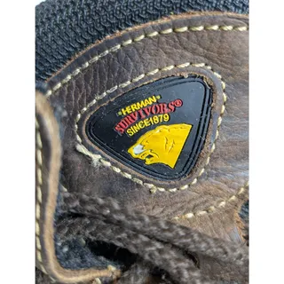 Photo of Herman Survivors Mens 8W Brown Distressed Leather Steel Toe Work Safety Boots