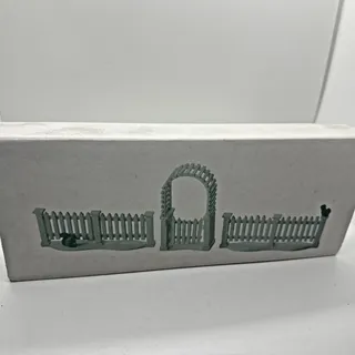 Photo of Dept 56 Village White Picket Fence with Gate Set of 5 #52624 Accessories