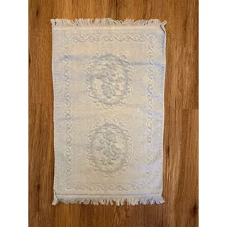 Photo of Vintage Cannon Monticello Light Blue Sculpted Hand Towel USA