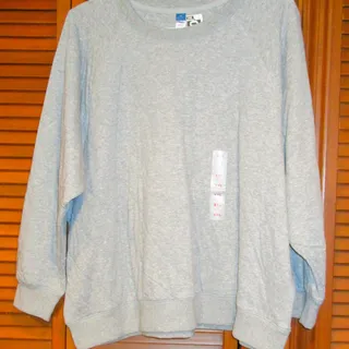 Photo of Old Navy Men's Gray Sweatshirt Diamond Pattern Crewneck Pullover Size XXL