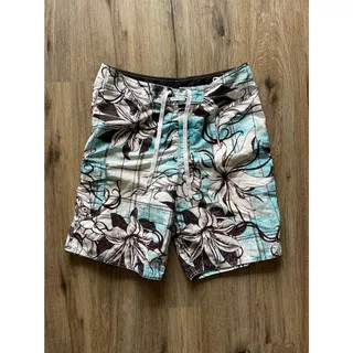 Photo of O'Neill Blue & White Tropical Board Shorts Size 32