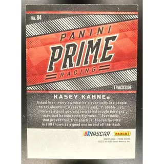 Photo of 2023 Panini Prime Kasey Kahne #84 Holo Silver /10