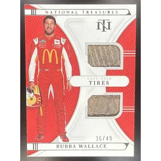 Photo of 2022 Panini National Treasures Bubba Wallace Dual Race Used Firesuits /49