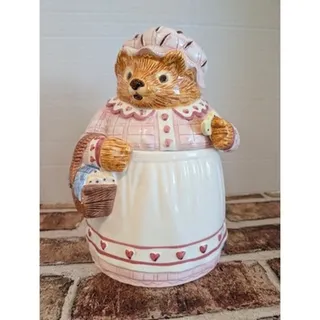 Photo of Vintage Sigma Beatrix Potter Mrs Tiggy-Winkle Ceramic Cookie Jar Allen Atkinson