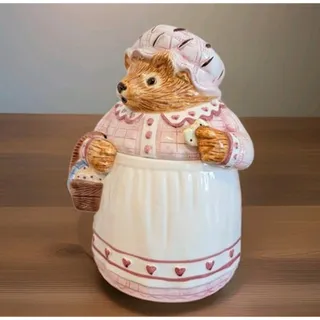 Photo of Vintage Sigma Beatrix Potter Mrs Tiggy-Winkle Ceramic Cookie Jar Allen Atkinson