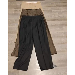 Photo of lot of 3 Axist, Eddie Bauer, Mazzoni Men's pants Sz 36X34-36 multi pleated