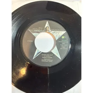 Photo of RINGO STARR 45 RPM 7" VINYL - Photograph / Down And Out