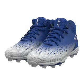 Photo of Under Armour Kids Baseball Cleats Size 13K Blue White Mid Top Molded Cleats